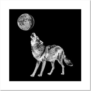 Wolf Howling Posters and Art